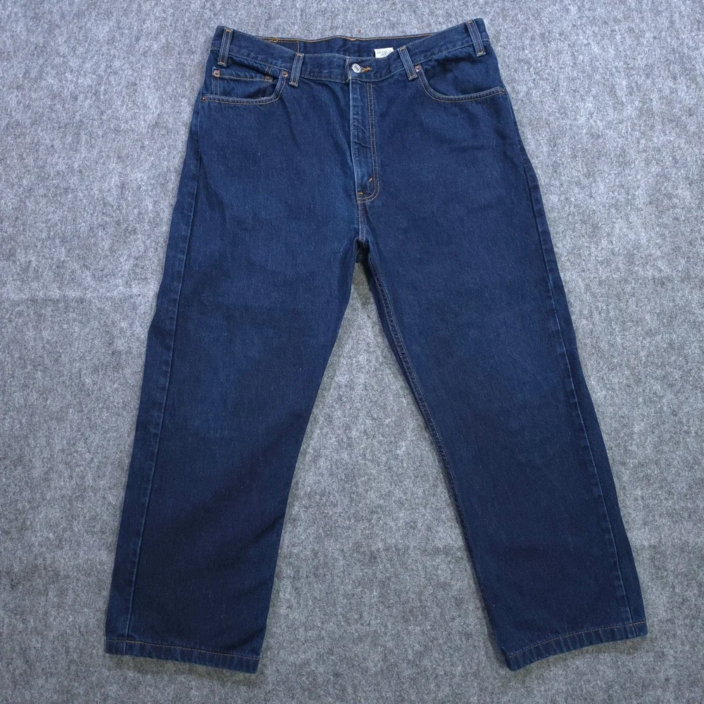 Vintage Levi's‎ Mens Regular Straight Leg Jeans Dark Wash Indigo Blue 36x30 y2k
